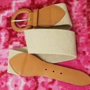 Brooks Brothers linen and leather belt